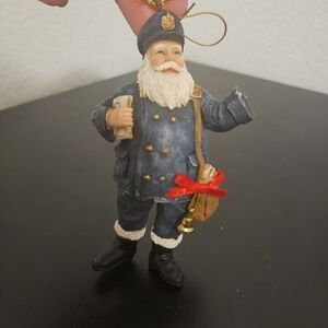 Navy Blue Santa Claus Ornament